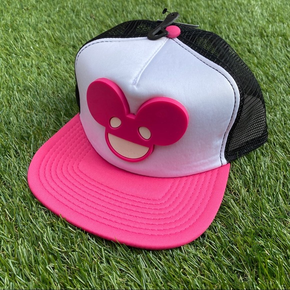 NEW! Deadmau5 Pink Logo Face Trucker Hat - Picture 4 of 5